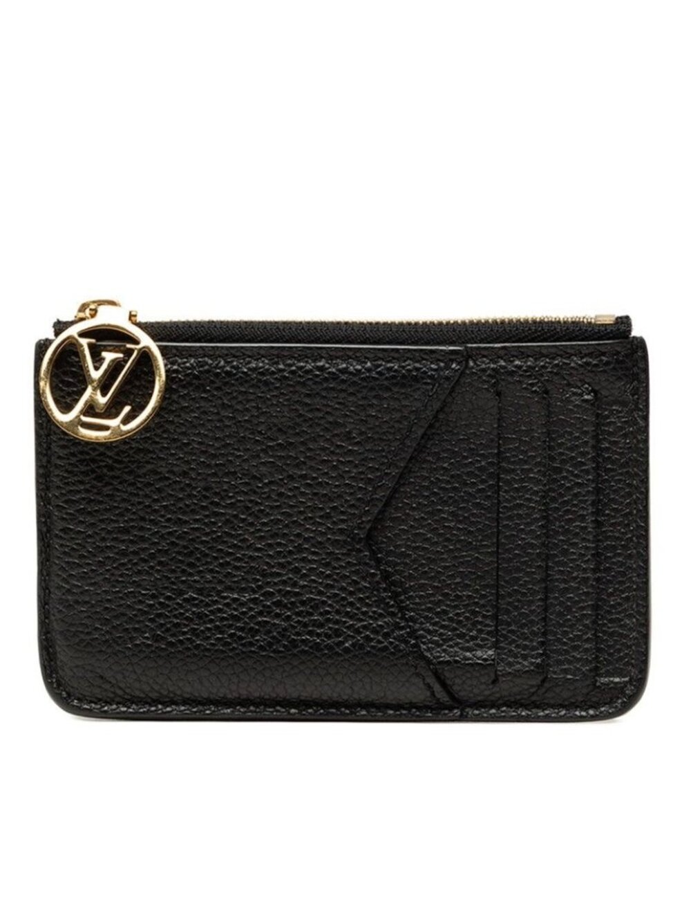 Louis Vuitton Monogram Empreinte Card Case Romy Coin Purse Fragment Noir Black